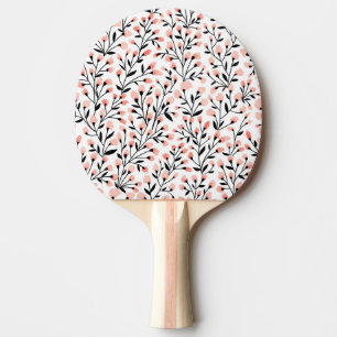 Doodle Flowers: Coral Floral Seamless. Ping Pong Paddle