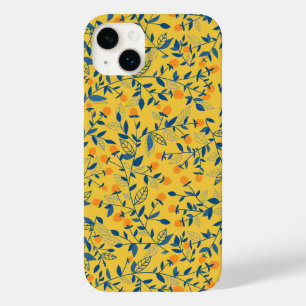 Doodle flowers in blue and yellow Case-Mate iPhone 14 plus case