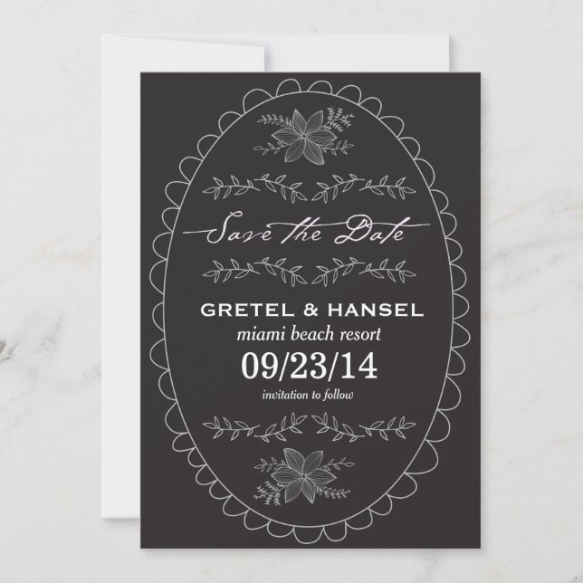 doodle frame save the date (Front)