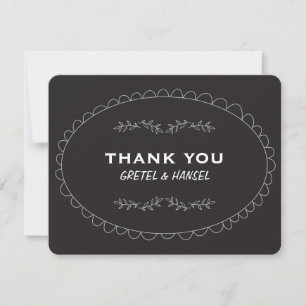doodle frame thank you card