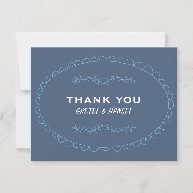doodle frame thank you card (Front)