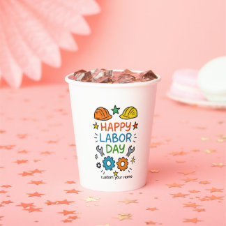 Doodle Fun Labour Day Paper Cups