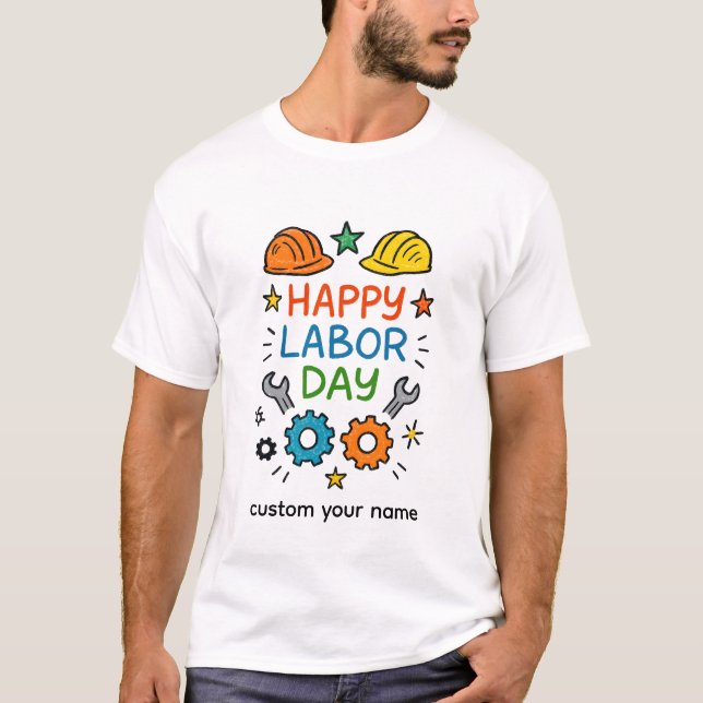 Doodle Fun Labour Day T-Shirt (Front)
