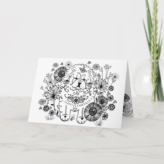 DOODLE GARDEN-   CHOW DOG Art cards (Front)
