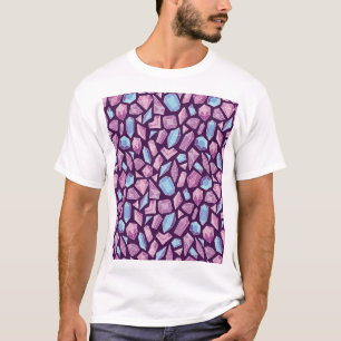 Doodle gems, vintage seamless background. T-Shirt