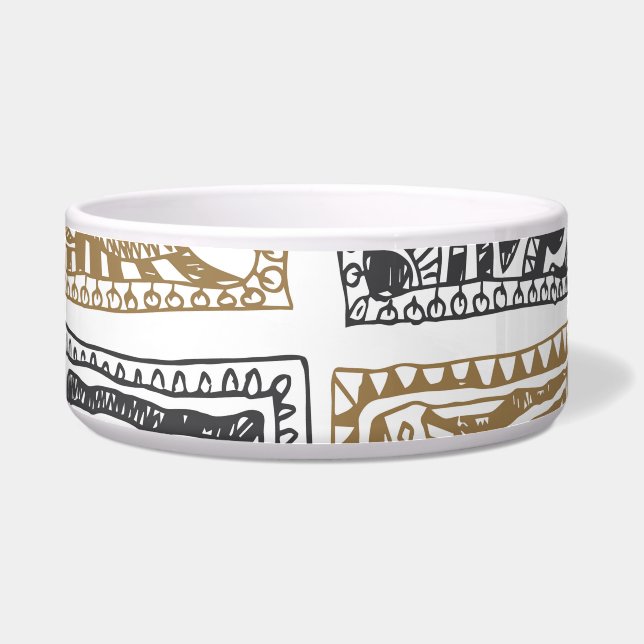 Doodle geometric, vintage abstract pattern. (Front)