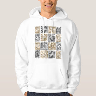 Doodle geometric, vintage abstract pattern. hoodie