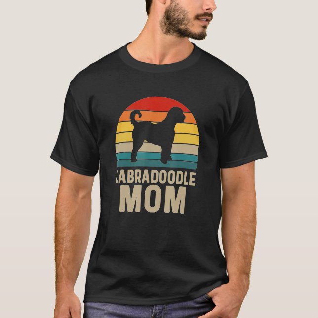 Doodle Goldendoodle Retro Labradoodle Mom Dog T-Shirt (Front)