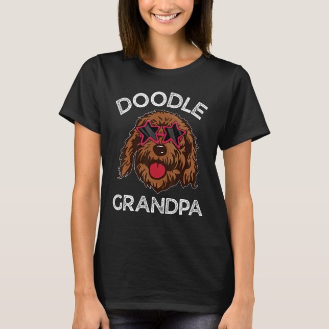 Doodle Grandpa Labradoodle Dog   Father s Day T-Shirt (Front)