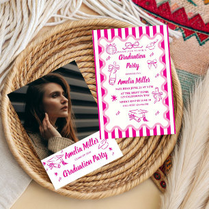 Doodle Hand Drawn Senior Graduation Whimsical Invi Invitation