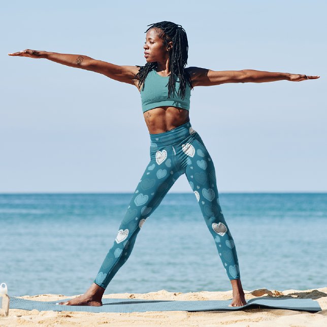 Doodle Hearts Capri Leggings (Creator Uploaded)