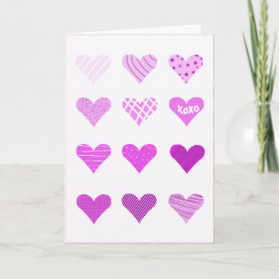 Doodle hearts holiday card