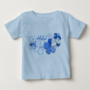 Doodle Hibiscus Hawaiian Aloha Baby T-Shirt