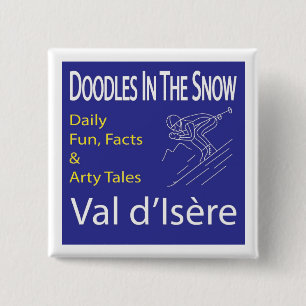 "Doodle in the Snow" button (badge)