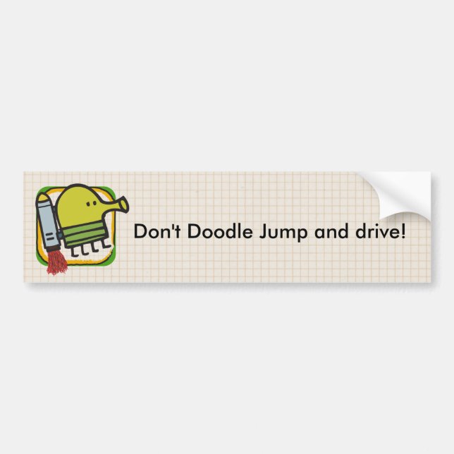 Doodle Jump Bumper Sticker (Front)