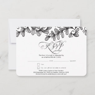 Doodle Leaves Invitation