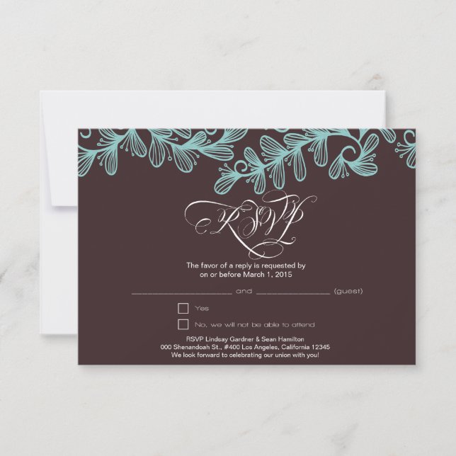 Doodle Leaves Invitation (Front)