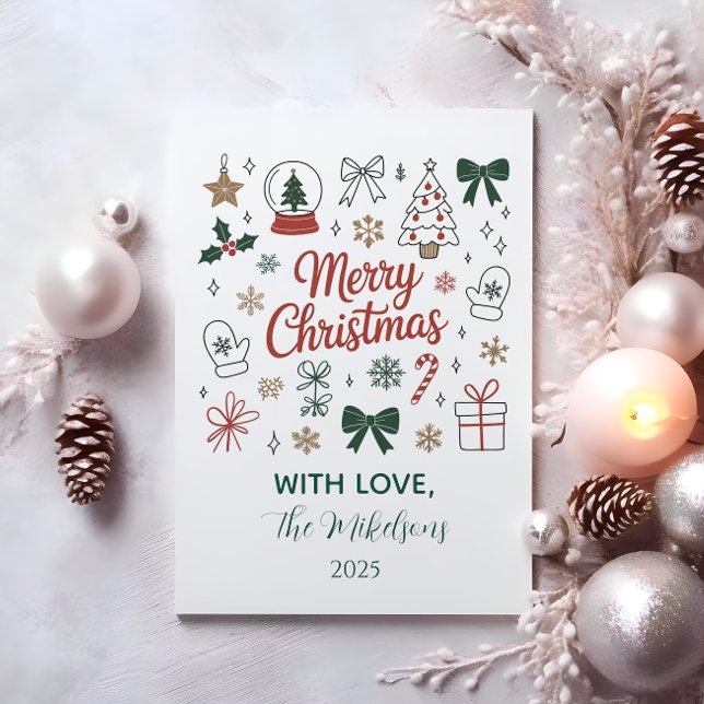 Doodle Line Art Christmas Invitation (Creator Uploaded)