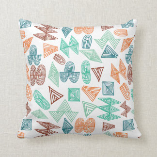 doodle lines abstract shapes patterned pillow