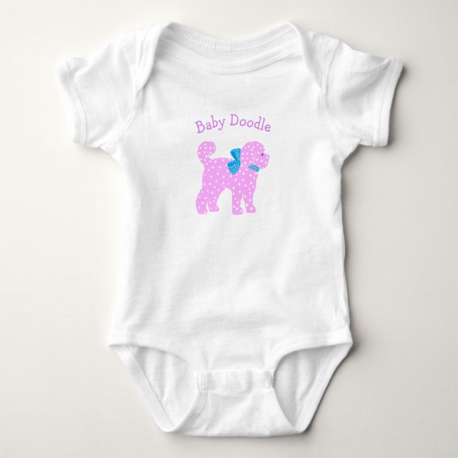 Doodle Love Baby Girl Nursery Bedroom  Bodysuit (Front)