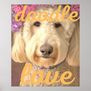 Doodle love dog poster