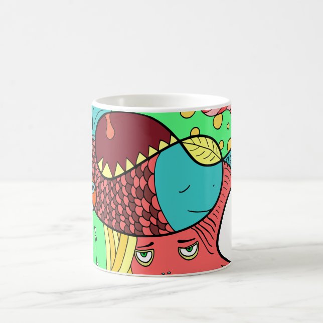 Doodle monster coffee mug (Center)