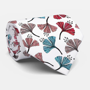 Doodle Multicolor beautiful floral pattern Tie