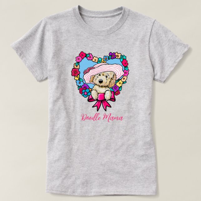 Doodle Mum Dog Lover T-Shirt (Design Front)