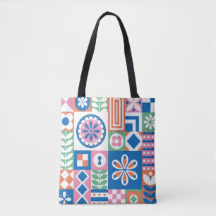 doodle orange pumpkin seamless pattern, autumn sea tote bag