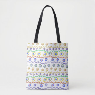 doodle ornaments tote bag