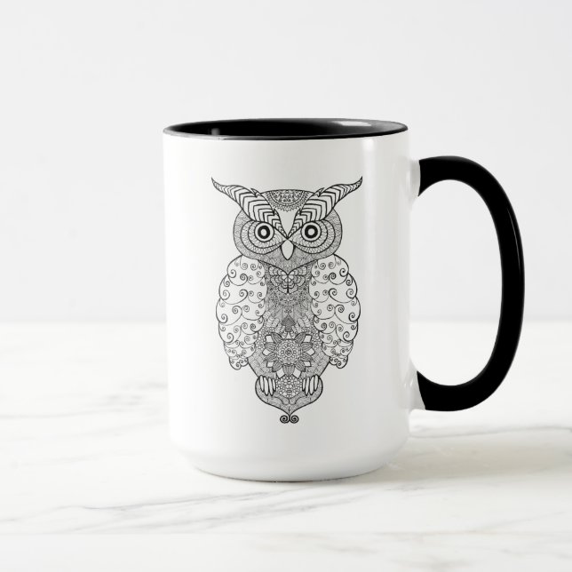 Doodle Owl Mug (Right)