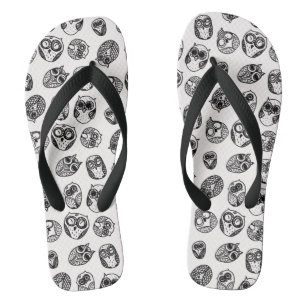 Doodle Owl Pattern Jandals
