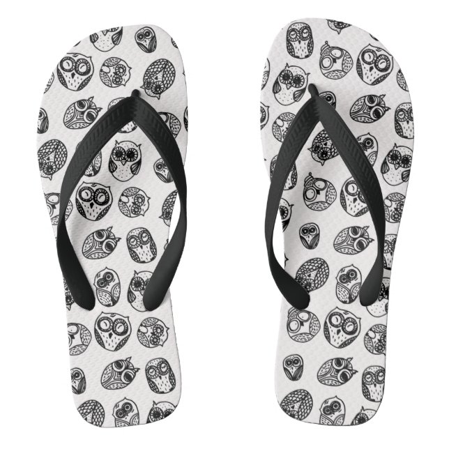 Doodle Owl Pattern Jandals (Footbed)