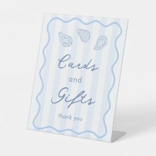 Doodle Oyster Roast Cards & Gifts Wedding Shower Pedestal Sign