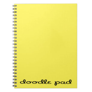 Doodle Pad Yellow Spiral Notebook