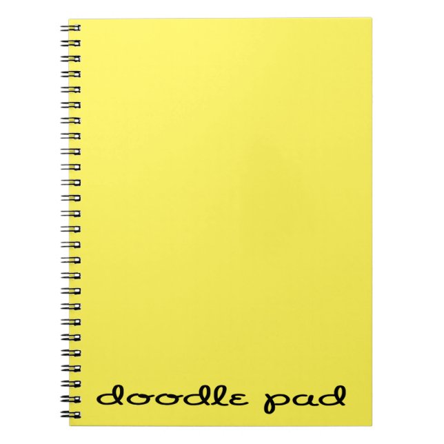 Doodle Pad Yellow Spiral Notebook (Front)