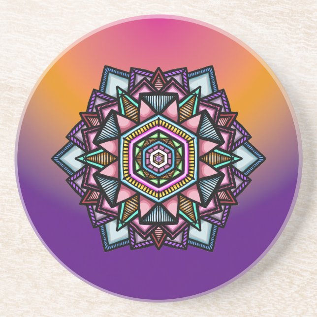 Doodle pattern 2 coaster (Front)