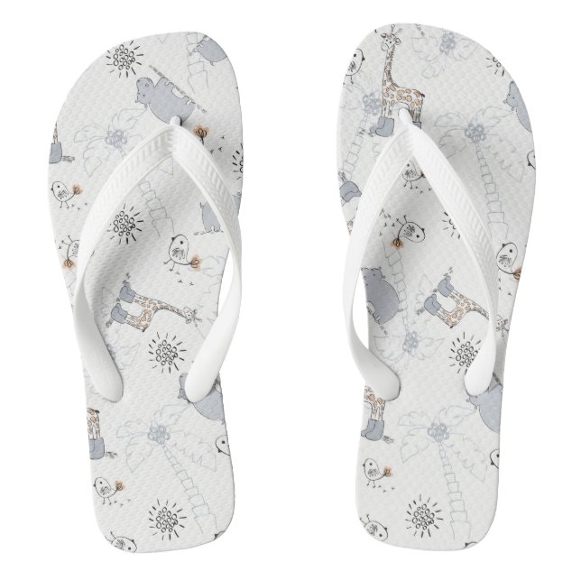 doodle pattern 2 jandals (Footbed)