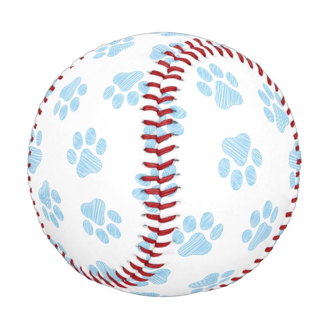 Doodle Paws, Dog Paws, Baby Blue Paws Baseball (Angled)