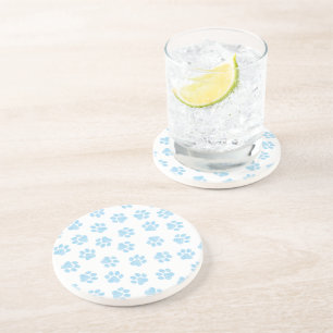 Doodle Paws, Dog Paws, Baby Blue Paws Coaster