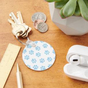 Doodle Paws, Dog Paws, Baby Blue Paws Key Ring