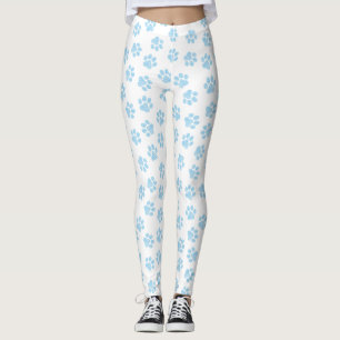 Doodle Paws, Dog Paws, Baby Blue Paws Leggings