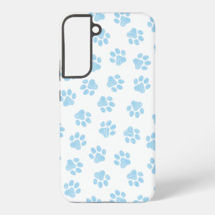 Doodle Paws, Dog Paws, Baby Blue Paws Samsung Galaxy Case