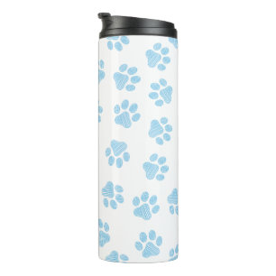 Doodle Paws, Dog Paws, Baby Blue Paws Thermal Tumbler