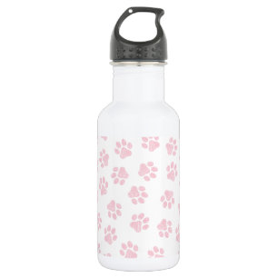 Doodle Paws, Dog Paws, Baby Pink Paws 532 Ml Water Bottle