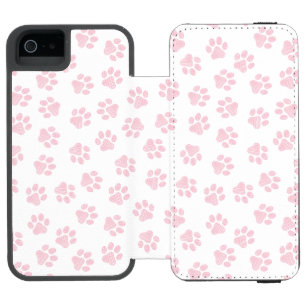 Doodle Paws, Dog Paws, Baby Pink Paws Incipio Watson™ iPhone 5 Wallet Case