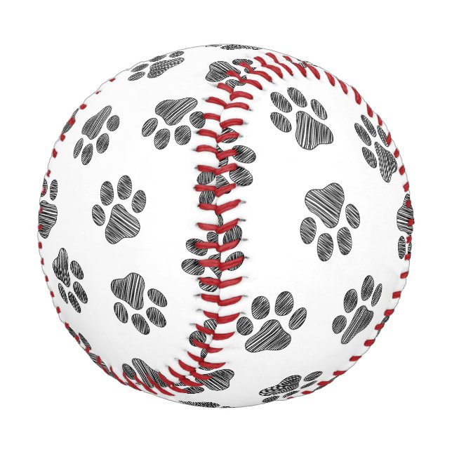 Doodle Paws, Dog Paws, Black Paws Baseball (Angled)