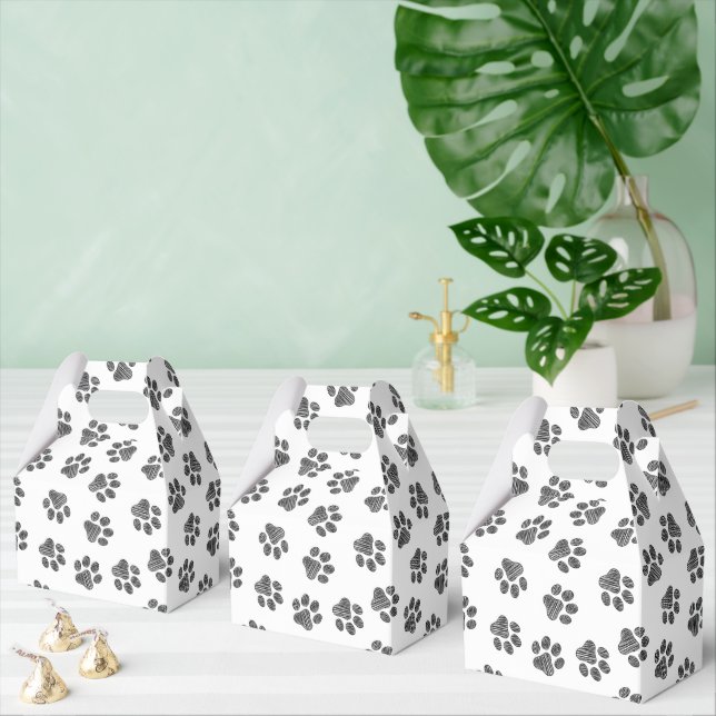 Doodle Paws, Dog Paws, Black Paws Favour Box (Multiple)