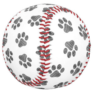Doodle Paws, Dog Paws, Black Paws Softball