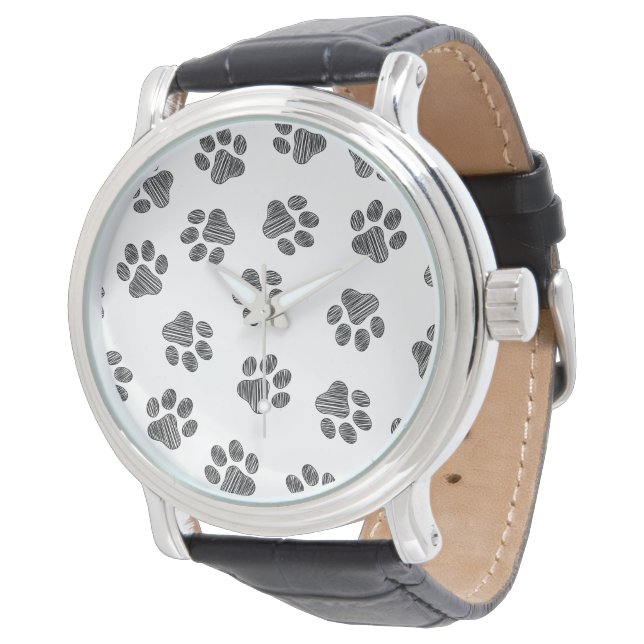 Doodle Paws, Dog Paws, Black Paws Watch (Angled)